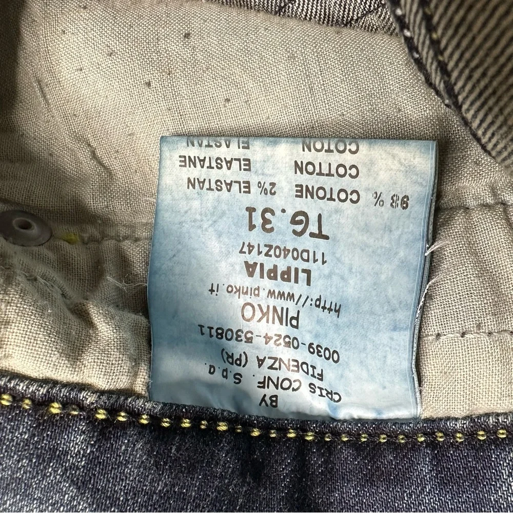 Pinko Womens Bootcut Jeans Size 31 Medium Wash‎ Stretch NEW Embroidered Pockets